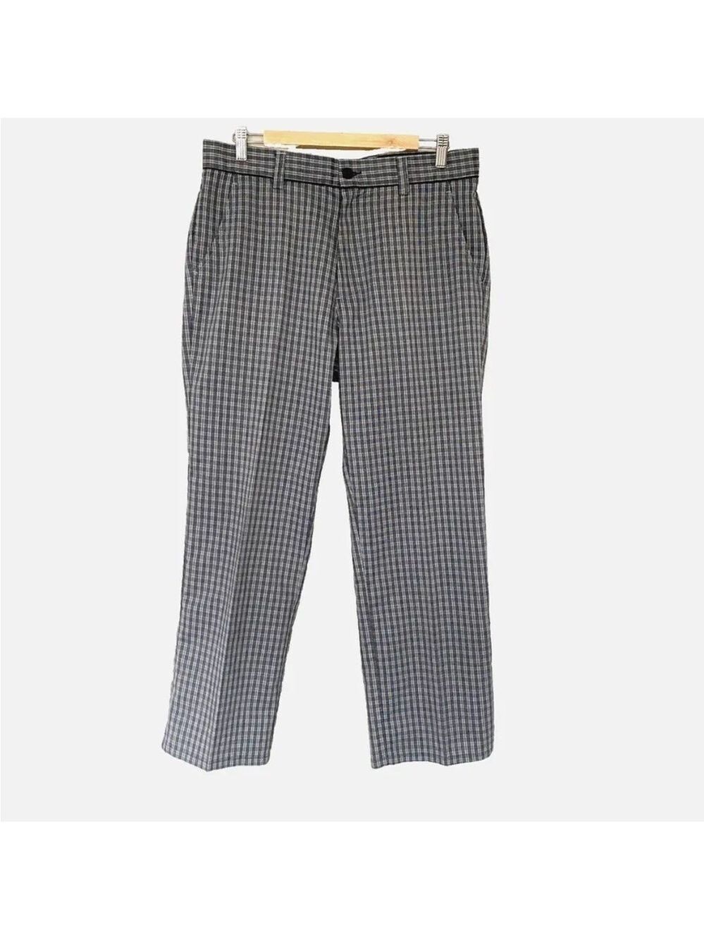 Travis Mathew Golf Pants Size 34x29 Gray Plaid